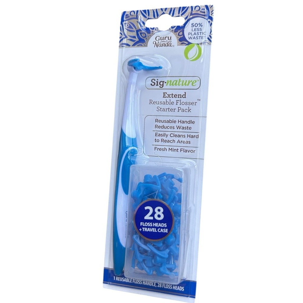 Sig-nature Extend Reusable Flosser Starter Pack Guru Nanda NEW PC